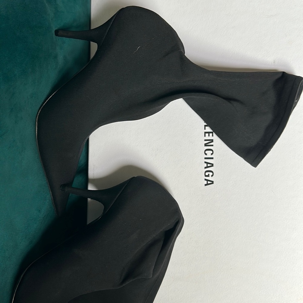 Balenciaga black knife boots
